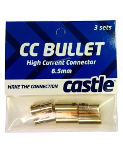 Castle 6.5mm Bullet Connectors - 3 pack